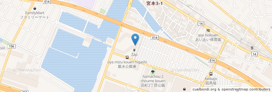 Mapa de ubicacion de 五番街 en Japão, 千葉県, 船橋市.