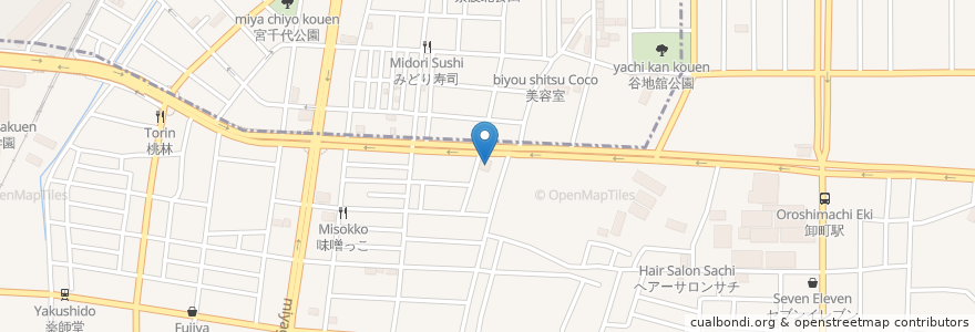 Mapa de ubicacion de 宮城第一信用金庫 宮城野支店 en 日本, 宮城県, 仙台市, 若林区.