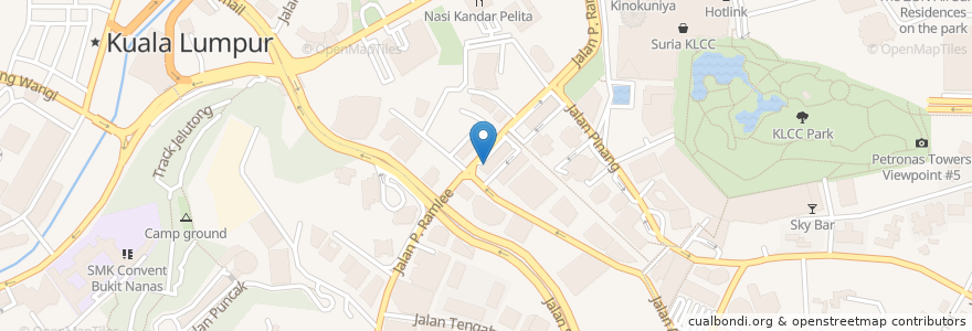 Mapa de ubicacion de Senga dining en مالزی, سلانگور, کوالا لامپور.
