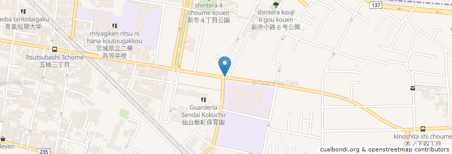 Mapa de ubicacion de やさいダイニングさくら en 日本, 宫城县, 仙台市, 若林区.