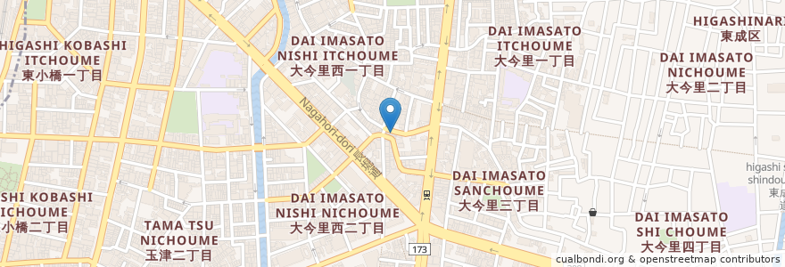 Mapa de ubicacion de インフォーマル en Jepun, 大阪府, 大阪市, 東成区.