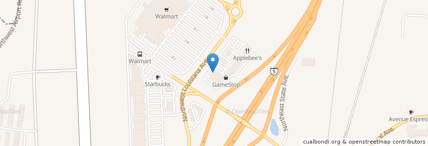 Mapa de ubicacion de Cardtronics ATM en Vereinigte Staaten Von Amerika, Washington, Lewis County, Chehalis.
