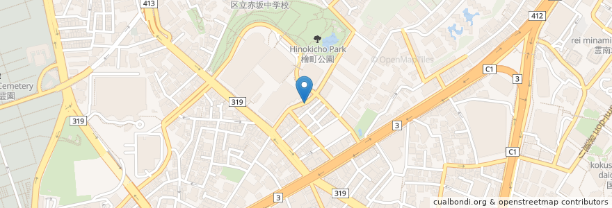 Mapa de ubicacion de robataya en Japan, 東京都, 港区.