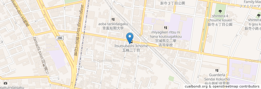 Mapa de ubicacion de 杜の都信用金庫 en Япония, Мияги, 仙台市.