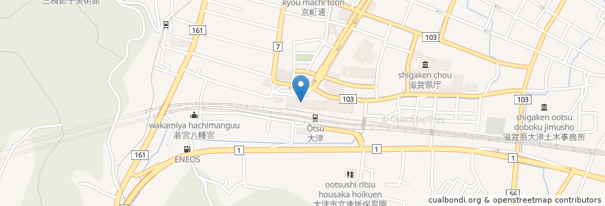 Mapa de ubicacion de The CALENDAR en 日本, 滋賀県, 大津市.