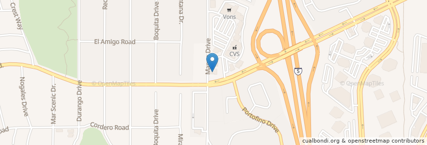 Mapa de ubicacion de 7-Eleven en 미국, 캘리포니아주, San Diego County, San Diego.