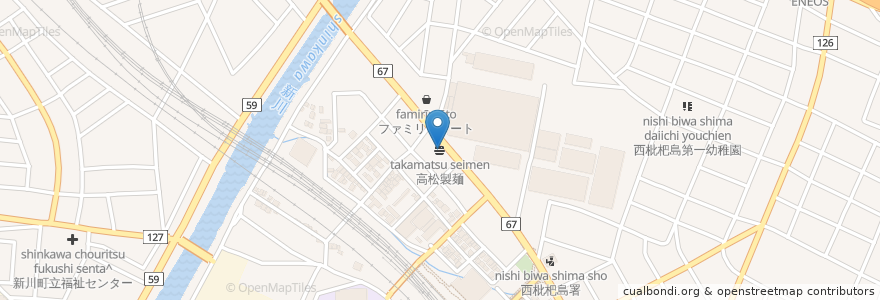 Mapa de ubicacion de 高松製麺 en 日本, 愛知県, 清須市.