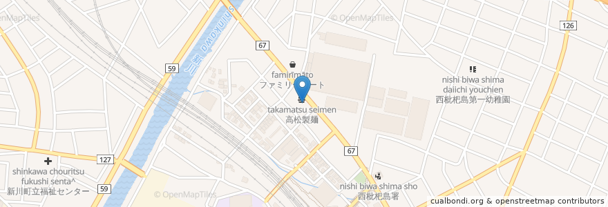 Mapa de ubicacion de にしび動物病院 en 日本, 愛知県, 清須市.