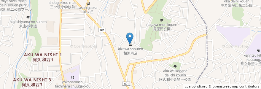 Mapa de ubicacion de 相沢商店 en 日本, 神奈川縣, 横滨市, 瀬谷区.