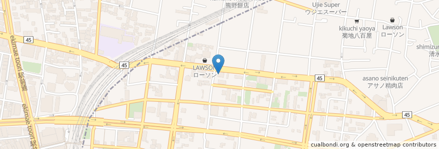 Mapa de ubicacion de 落合百合子皮ふ科クリニック en 日本, 宫城县, 仙台市, 青葉区, 宮城野区.