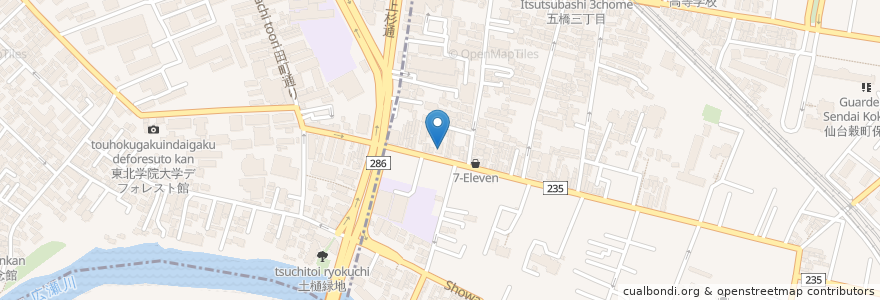 Mapa de ubicacion de あらまち内科クリニック en Japonya, 宮城県, 仙台市.