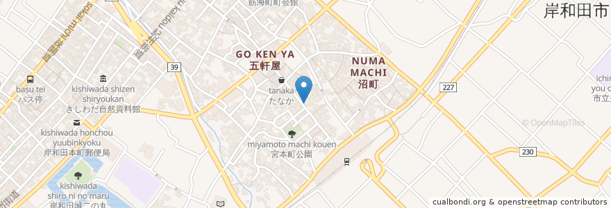 Mapa de ubicacion de LAND'S en Japan, 大阪府, 岸和田市.