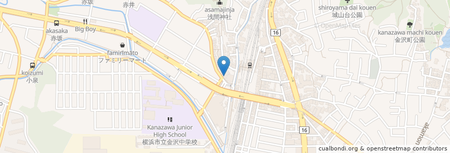Mapa de ubicacion de みずほ銀行 en Jepun, 神奈川県, 横浜市, 金沢区.
