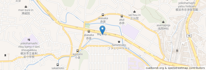 Mapa de ubicacion de サイゼリヤ en Japão, 神奈川県, 横浜市, 金沢区.