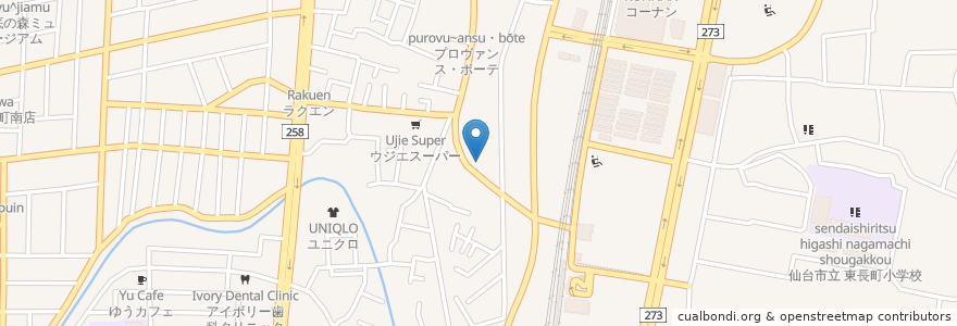 Mapa de ubicacion de 新沼歯科医院 en 日本, 宫城县, 仙台市, 太白区.