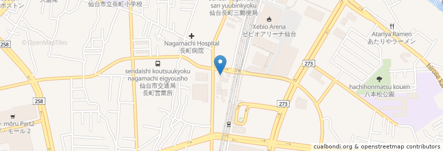 Mapa de ubicacion de いろはや en 日本, 宮城県, 仙台市, 太白区.