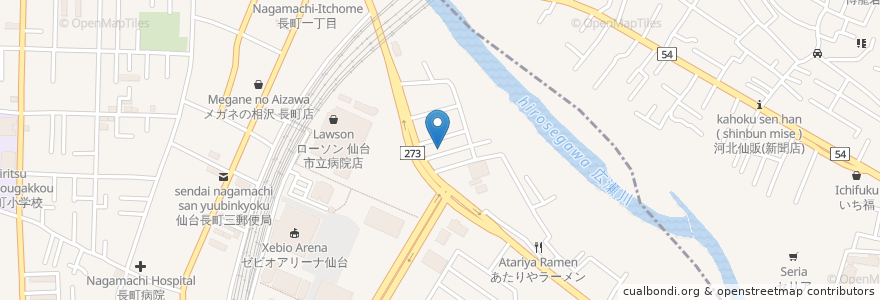 Mapa de ubicacion de 門馬内科医院 en Japão, 宮城県, 仙台市, 太白区.