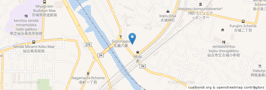 Mapa de ubicacion de 桃源院 en Japonya, 宮城県, 仙台市.