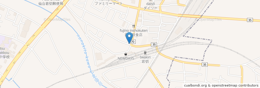 Mapa de ubicacion de ときわ亭 en 日本, 宮城県, 仙台市, 宮城野区.
