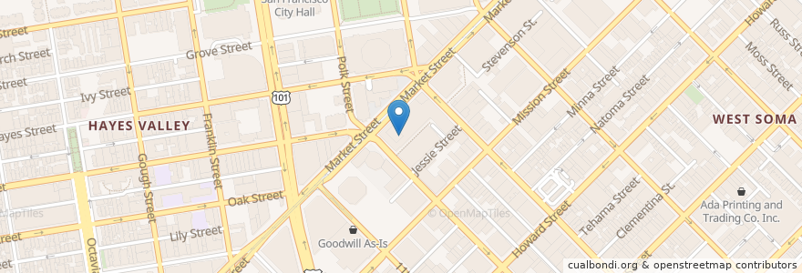 Mapa de ubicacion de Slice House by Tony Gemignani en Соединённые Штаты Америки, Калифорния, Сан-Франциско, San Francisco.