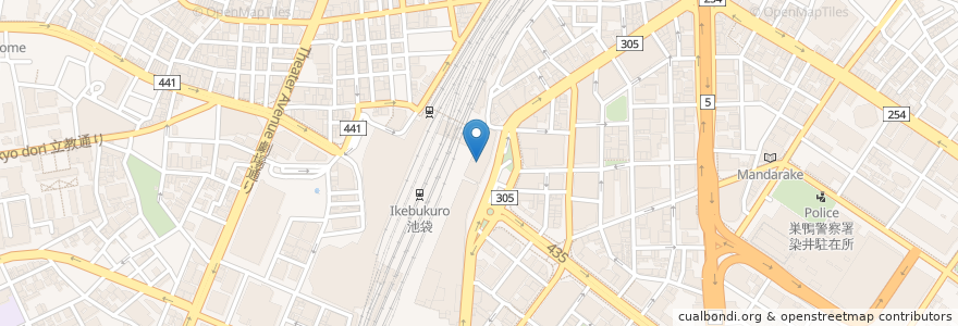 Mapa de ubicacion de 回し寿司活 en Japan, Tokio, 豊島区.