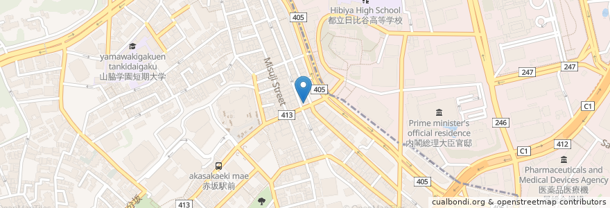 Mapa de ubicacion de 吹き抜き en Japan, Tokio, 港区.
