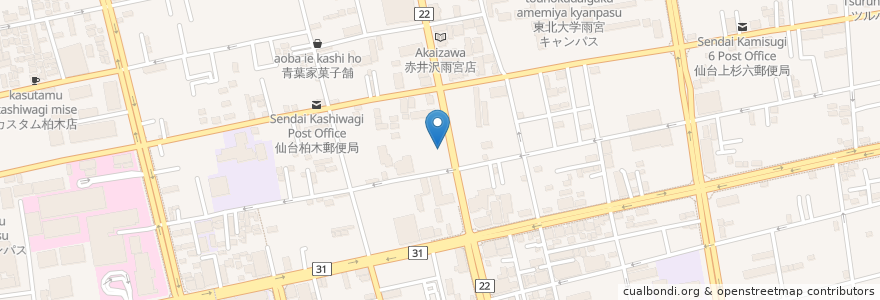 Mapa de ubicacion de ガスト仙台北四番町 en ژاپن, 宮城県, 仙台市, 青葉区.