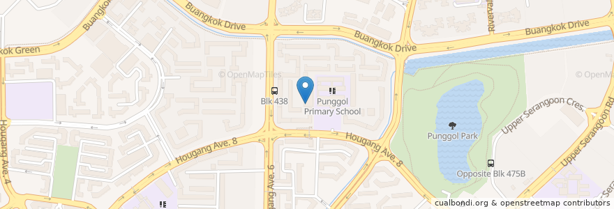 Mapa de ubicacion de Fried Kway Teow en Singapura, Northeast.
