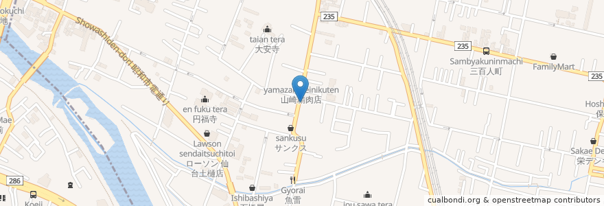 Mapa de ubicacion de キング食堂 en Japonya, 宮城県, 仙台市, 若林区.