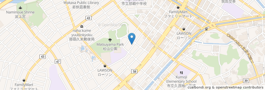 Mapa de ubicacion de 築地青空三代目 en Япония, Окинава, Наха.