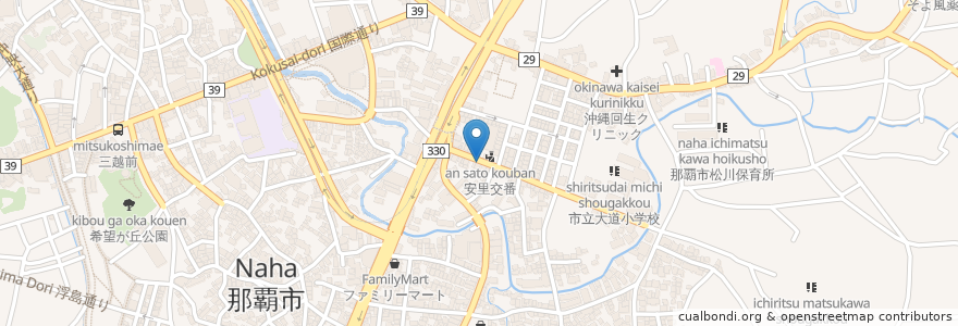 Mapa de ubicacion de 와쇼구노스스메(맛집) en 일본, 오키나와현, 나하 시.