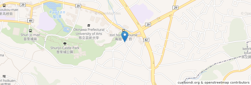 Mapa de ubicacion de 首里そば en 日本, 沖縄県, 那覇市.