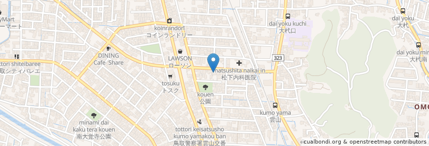 Mapa de ubicacion de 茶恋時 en 일본, 돗토리현, 鳥取市.