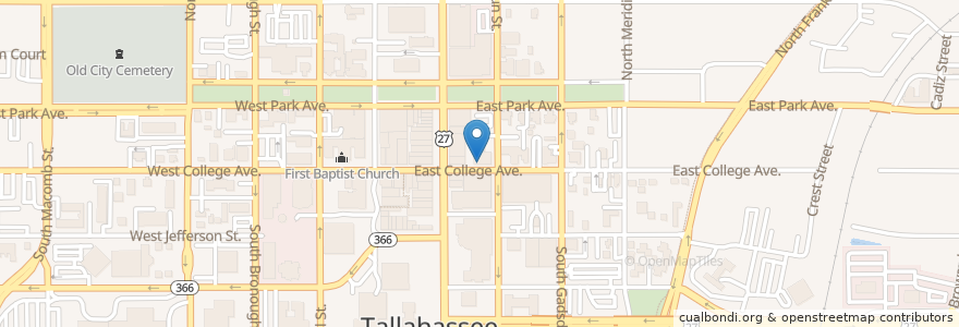 Mapa de ubicacion de Fat Noodle en Amerika Syarikat, Florida, Leon County, Tallahassee.