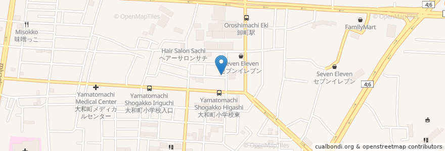 Mapa de ubicacion de 自由空間 en Japan, Präfektur Miyagi, 仙台市, 若林区.