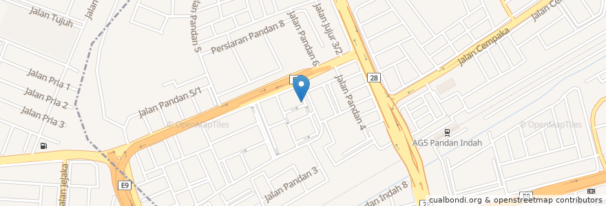 Mapa de ubicacion de Maybank en Malaysia, Selangor, Majlis Perbandaran Ampang Jaya.