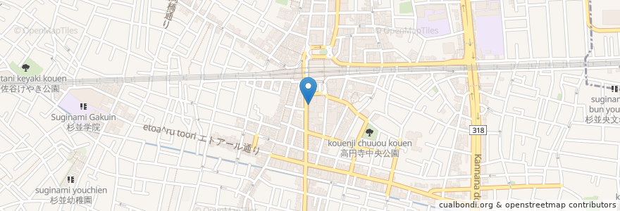 Mapa de ubicacion de 代一元 en اليابان, 東京都, 杉並区.