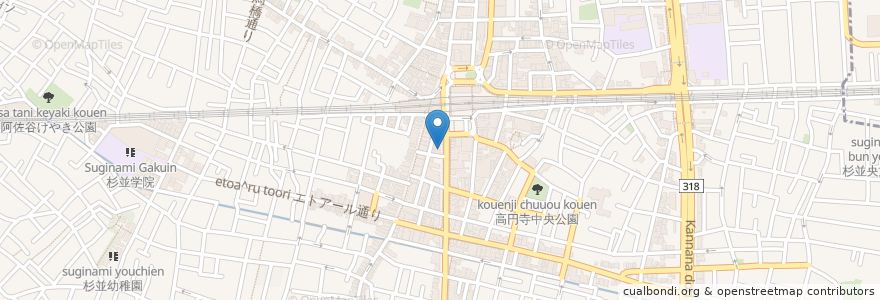 Mapa de ubicacion de 伝説のすた丼屋 en 日本, 东京都/東京都, 杉並区.
