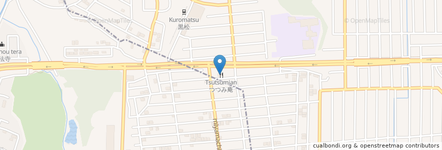Mapa de ubicacion de つつみ庵 en Japonya, 宮城県, 仙台市, 泉区.