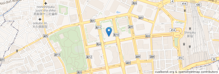 Mapa de ubicacion de ザ・ワインバー en Japonya, 東京都, 新宿区.