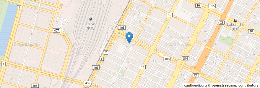 Mapa de ubicacion de Shinsei bank english branch en Japan, Tokio, 中央区.