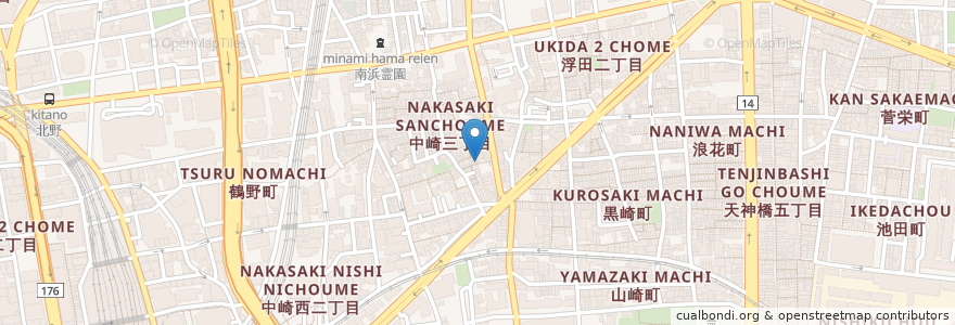 Mapa de ubicacion de one plus 1 gallery en 일본, 오사카부, 오사카, 기타구.