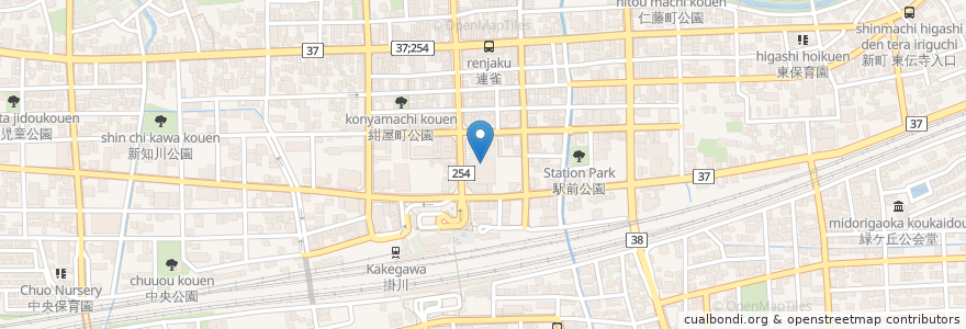 Mapa de ubicacion de ファニーファーム en Japan, 静岡県, 掛川市.