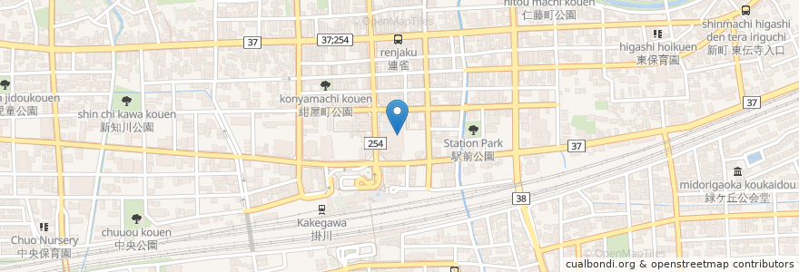 Mapa de ubicacion de 串揚げ　さくさく en 日本, 静岡県, 掛川市.