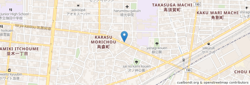 Mapa de ubicacion de 渡辺歯科 en 日本, 愛知県, 名古屋市, 中村区.