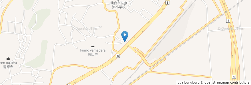 Mapa de ubicacion de Ramen Kaiji en Japan, Miyagi Prefecture, Sendai, Miyagino Ward.