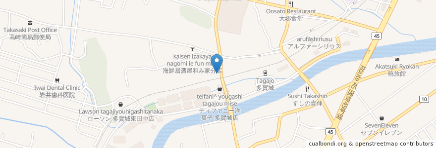 Mapa de ubicacion de ストロベリーコーンズ 多賀城店 en Japan, 宮城県, 多賀城市.