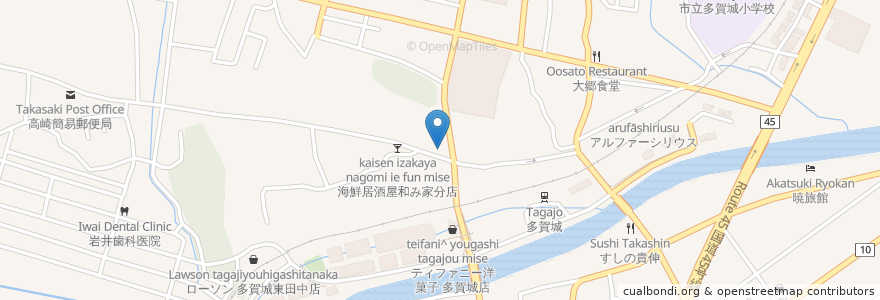 Mapa de ubicacion de JA仙台 en Japan, Präfektur Miyagi, 多賀城市.