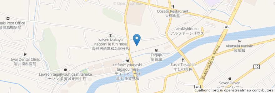 Mapa de ubicacion de 多賀城市立図書館 en Jepun, 宮城県, 多賀城市.