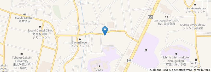 Mapa de ubicacion de 仙塩診療所 en 日本, 宫城县, 多賀城市.